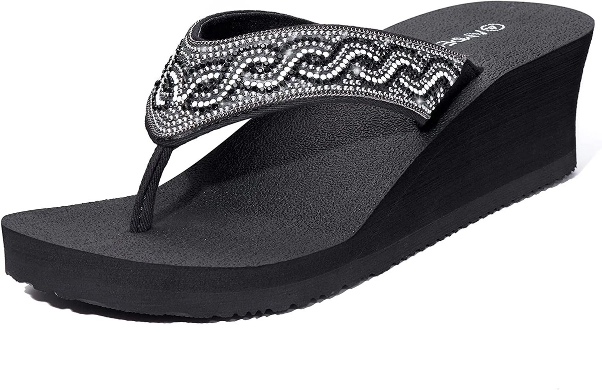 Wedge flip flops ebay sale
