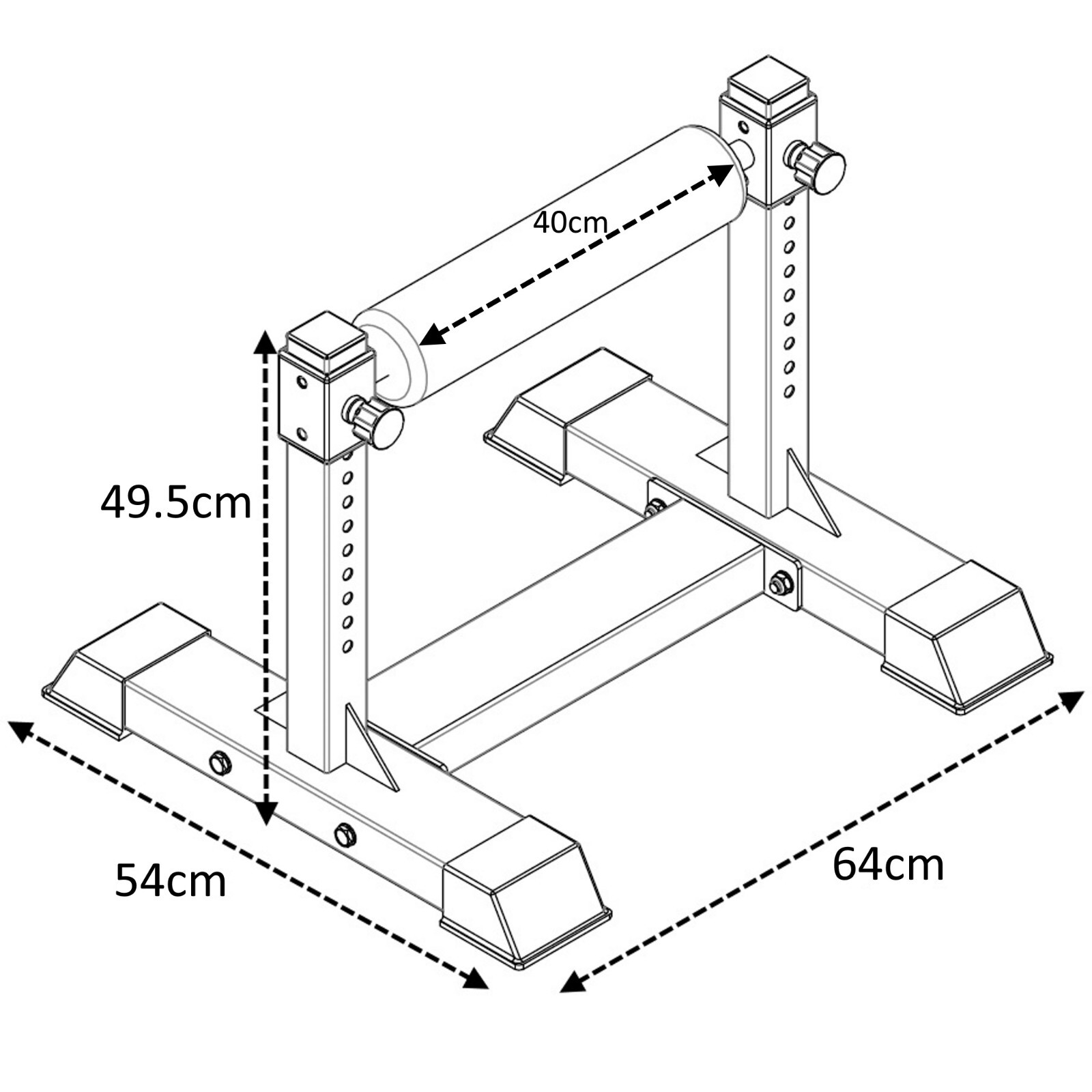 Adjustable Single Leg Squat Roller Stand with Foot Rest Bulgarian Split