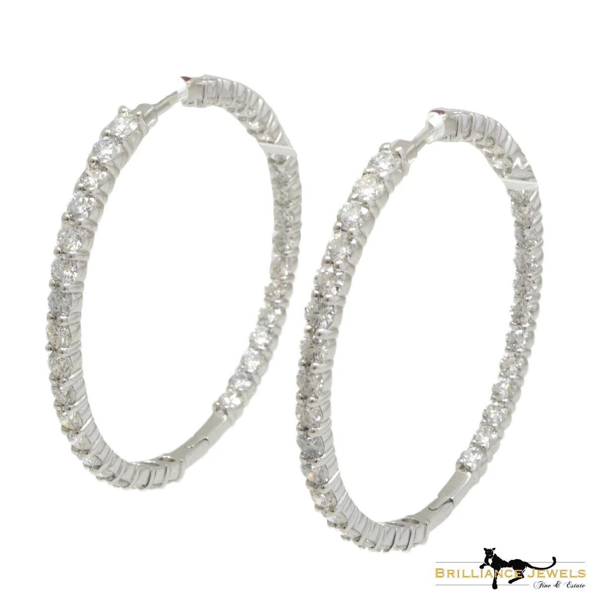 Roberto coin inside shop out diamond hoops