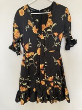 ASOS Parisian florial v-neck black mini-dress CN-14076ASOS DRS11913 size 8