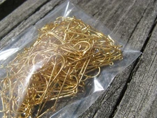 Gold #8 Needle Point Straight Fishing Hook Tackle Crafting 200 Pcs TB1