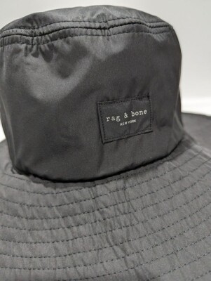 Rag & Bone Women\'s Black Addison Cruise Beach Hat Size M/L (MSRP $150) rag & bone - Addison Beanie – Threadfellows main image 4