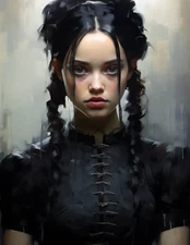 "Wednesday Addams 2" 8.5" x 11" Art Print Limited to 20 Hand-Numbered Copies