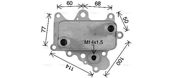 AL3152 AVA Oil cooler FIT FIAT BRAVO (2007) 1.6 JTD MULTIJET