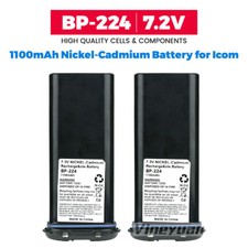 2PC BP-224 Battery 1100mAh 7.2V For Icom IC-M2 IC-M2A IC-GM1600 IC-M32 IC-M31