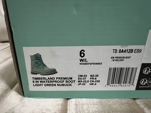 TIMBERLAND PREMIUM 6 IN WATERPROOF BOOT LIGHT GREEN NUBUCK UNISEX - Imagen 4 de 7