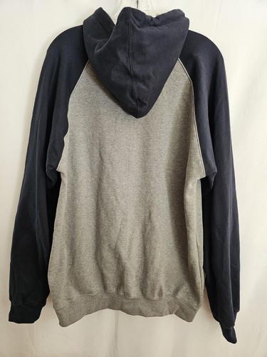 Vintage Notre Dame Hoodie Mens Gray with Blue Sleeves Sweatshirt Size Medium - Picture 2 of 9