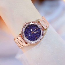 Chic Women Watch Stainless Steel Starry Diamond Rhinestone Quartz Wristwatches