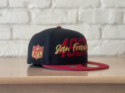 New Era 59Fifty San Francisco 49ers NFL On Field Hat Cap Black Red