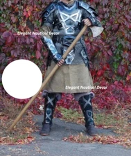 Black Full-Body Barbuta Armor – Medieval Knight Plate for LARP, Cosplay