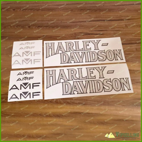 AMF Harley Davidson FXLR FXEF FXE 1977 LOW RIDER Gas Fuel Tank Stickers Decals - Foto 16 di 18