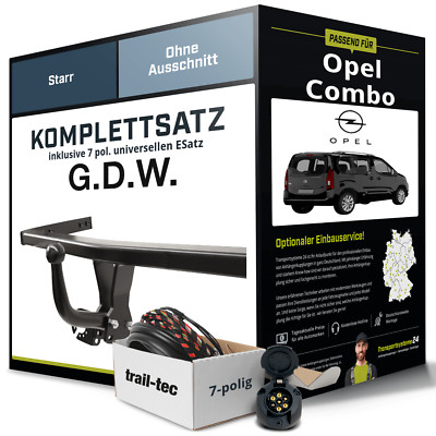 Für OPEL Combo Typ K9 Anhängerkupplung starr +eSatz 7pol uni 06.2018-jetzt AHK