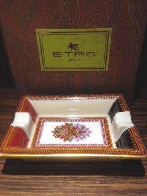 ''ETRO Home Accessory'' - Aschenbecher gerade Klein - Paisley - Porzellan ETRO -620
