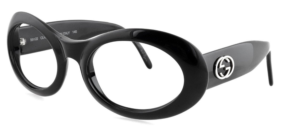 GG 【保存袋付】グッチ 2400/N/S Sunglasses Eyeglasses GG Oval Black 56mm 807 GG2400/N/S GUCCI Y2K オーバル ブラックサングラス 807 小物