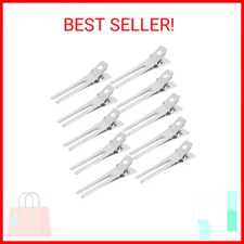 50pcs Hairdressing Double Prong Curl Clips, Wobe 1.8" Setting Section Hair Clips