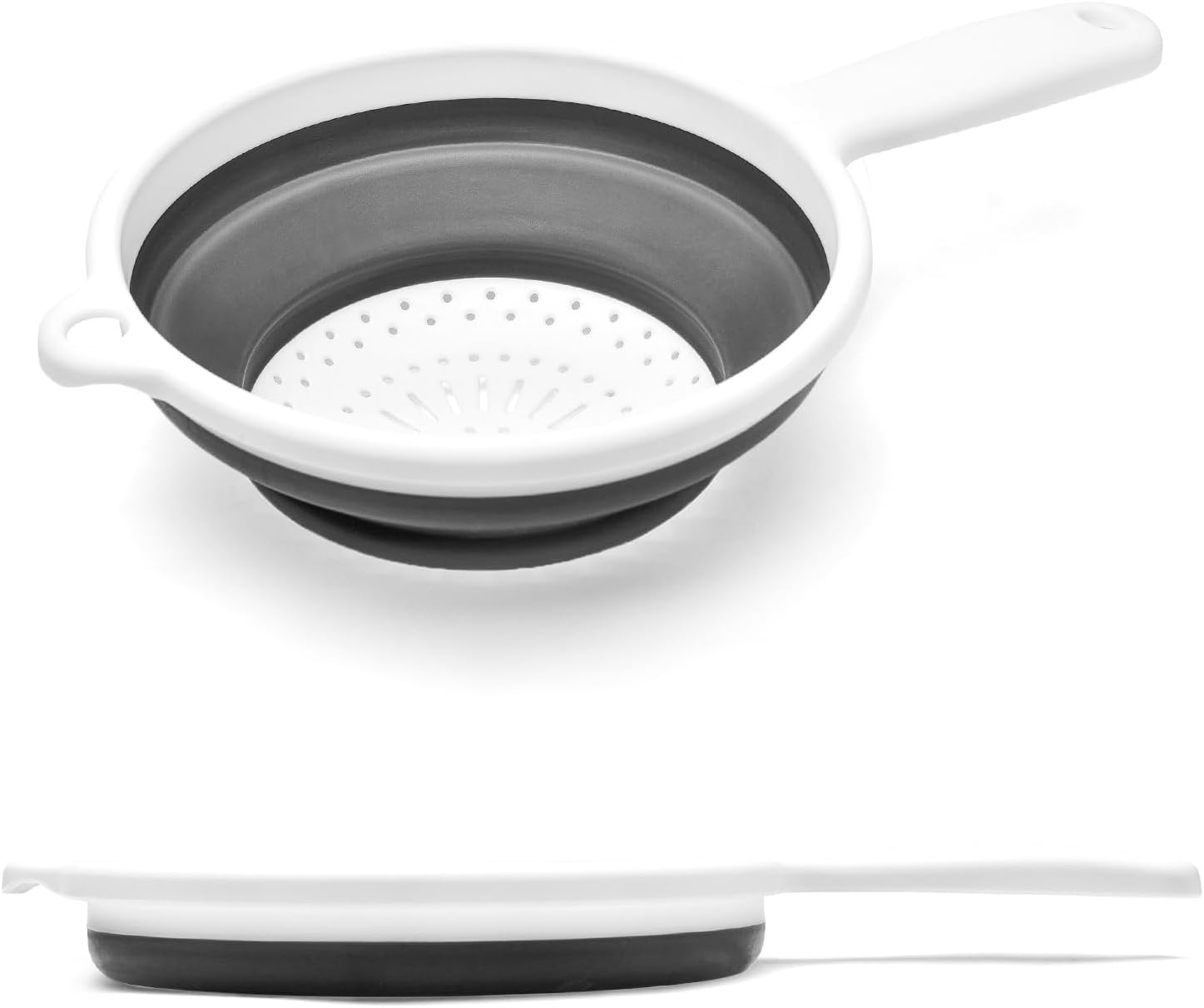 Collapsible Colander with Handle,BPA Free Silicone Colanders & Food