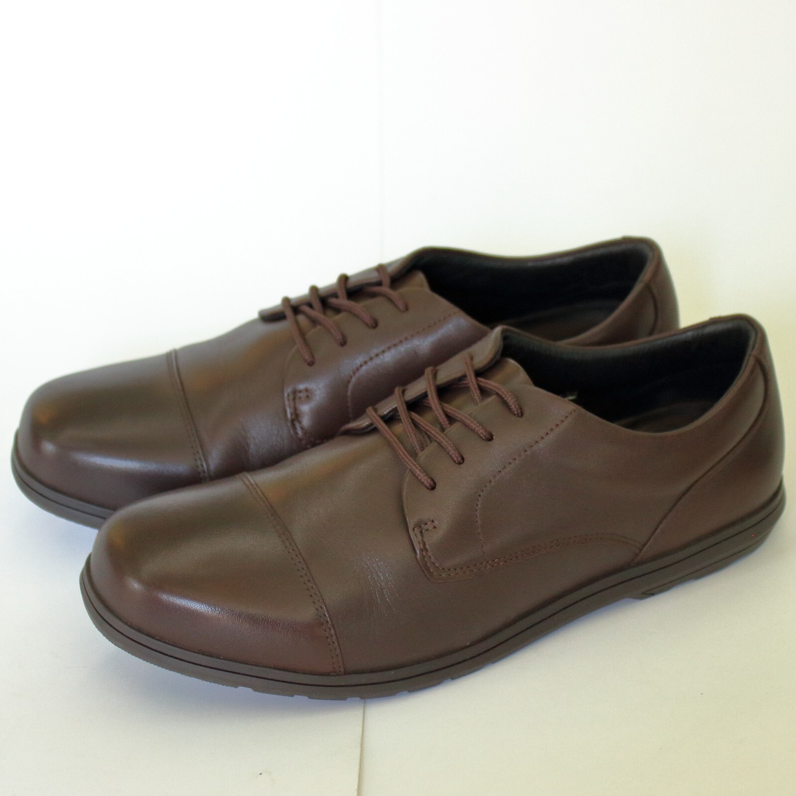 SAOLA Scarpe eleganti Birchbury Brenston a piedi nudi vintage marroni da uomo taglia 8 nuove con scatola