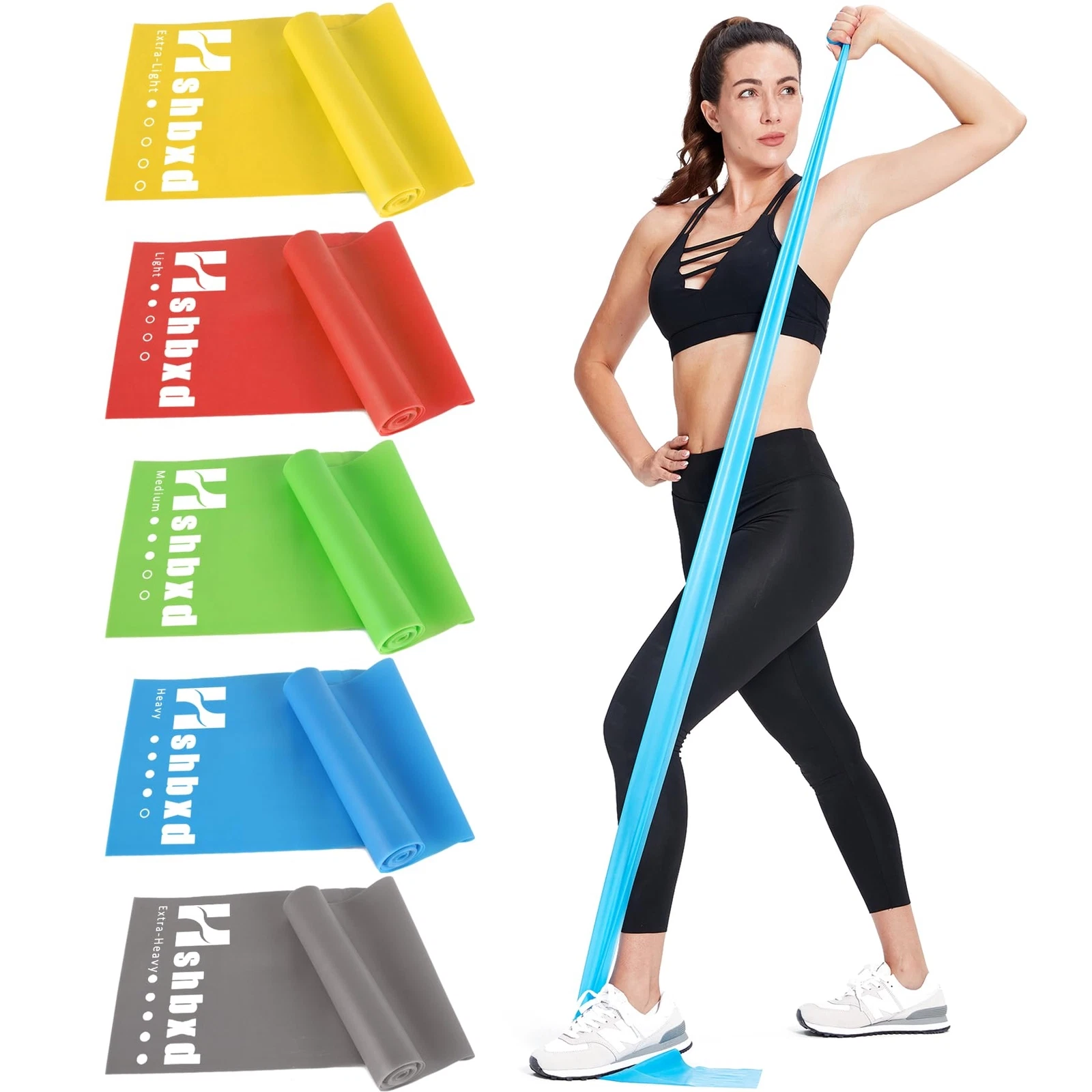 Resistance Bands for Working Out Women and Men Physical Therapy Bands Elastic...