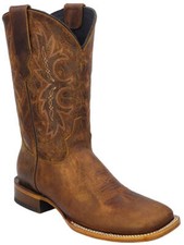 Ladies Genuine Leather Square Toe Brown Boots - Handcrafted Quality Boots