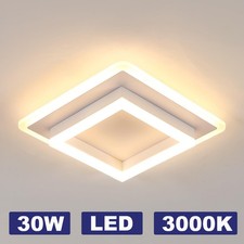 Modern LED Ceiling Light 30W Warm Square Bedroom Hallway Office Kitchen Lamp30cm