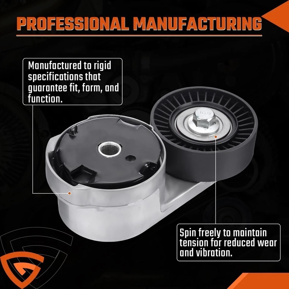 Tensor de transmisión por correa serpentina y polea de ralentí para Chrysler Dodge Ram 11-20 3,6 L Foto 4 de 4