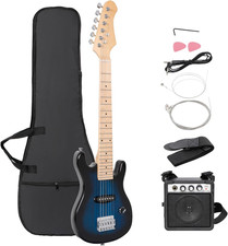 30" Inch Kids Electric Guitar Set with 5W Amp, Cablgifte Cord, Pick, Shoulder St