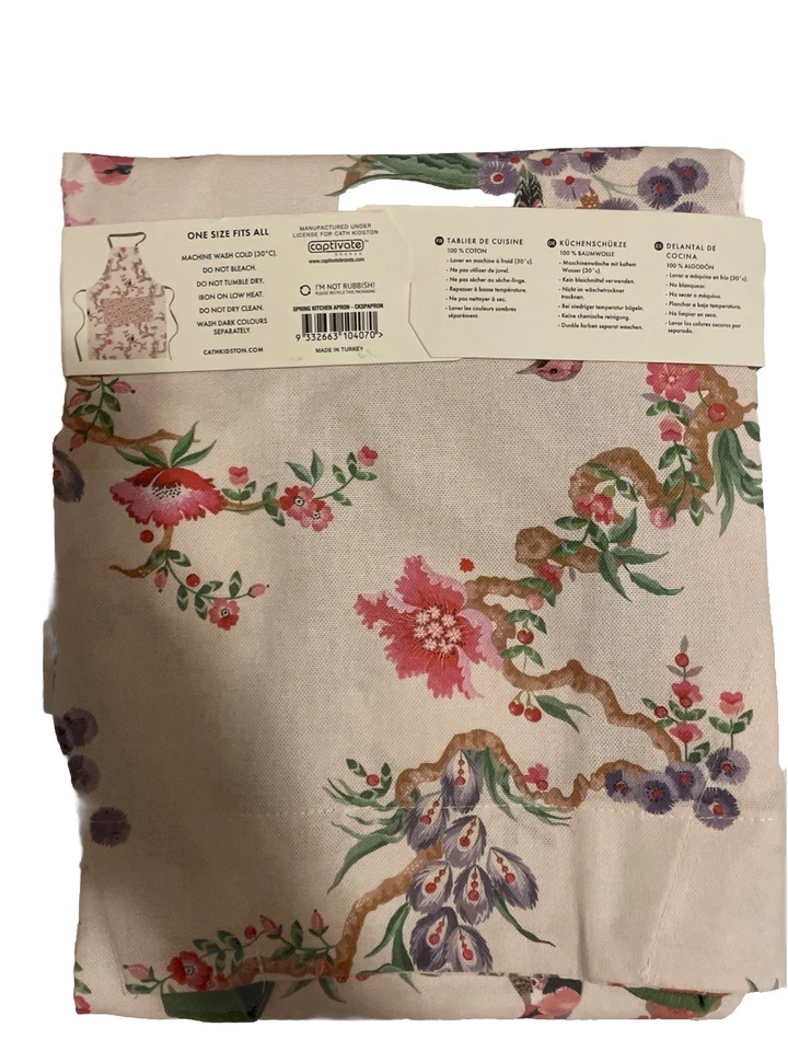 Cath Kidston ~ фартук и набор из 2 чайных полотенец -8 салфеток 100% хлопок/цветочный/London - Изображение 4 из 4