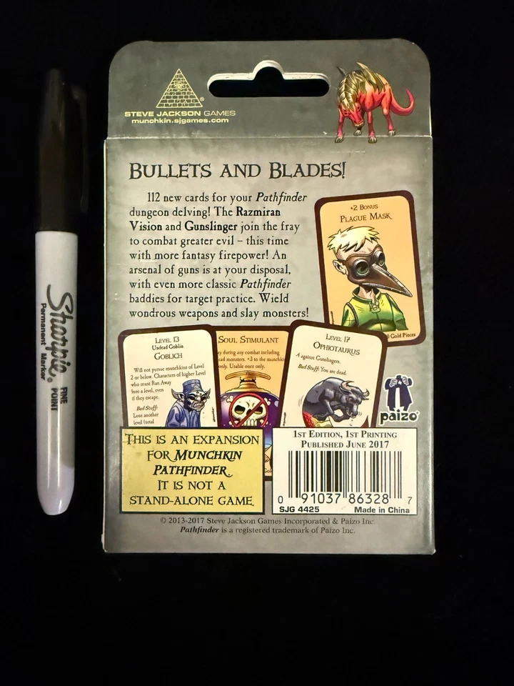 Munchkin Pathfinder 2 Guns & Razzes Card Game Steve Jackson NEW - Image 2 of 2