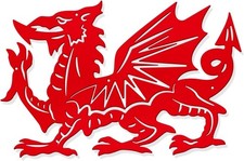 NBEADS Fire Dragon Metal Wall Decor, Red Hanging Pattern 