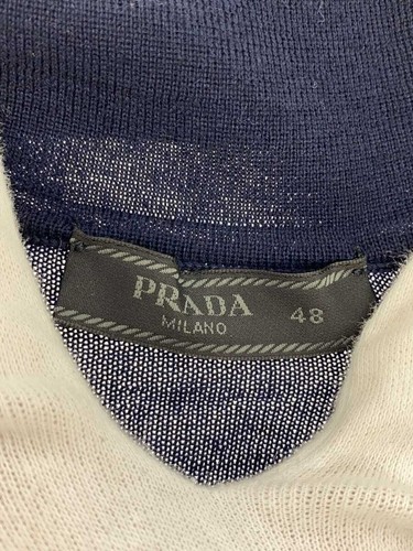 PRADA Knit Polo Shirt 48 Wool NVY DNA793 S191 128D - Picture 3 of 5