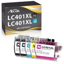 5pk LC-401XL LC401XL Ink Cartridges for MFC-J1010DW MFC-J1012DW J1170DW J1800DW