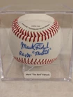Mark Fidrych Autographed Baseball COA Inscribed "The Bird" ROY 76