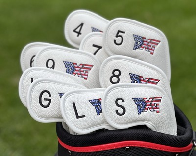 [MAGNETIC] PXG Iron Head Cover 10Pcs 4-W, G, S, L (USA Stars & Stripes) White