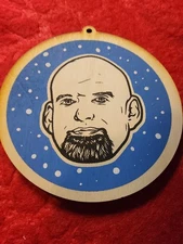 PA Senator JOHN FETTERMAN CHRISTMAS Ornament Union Label CWA Pittsburgh PA 4"