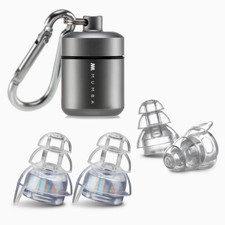 High Fidelity Concert Earplugs, Reusable Musicians Ear Plugs, Medium, Silver