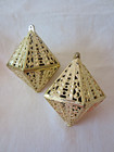 VTG Lot of 6 GOLD Metallic Color PLASTIC LANTERN CHRISTMAS ORNAMENTS Hong Kong — photo 10