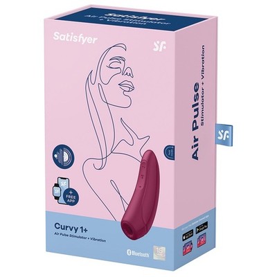 SATISFYER CURVY 1 ROSE RED APP- ORIGINAL  AIR PRESSURE STIMULATION  + VIBRATIONS