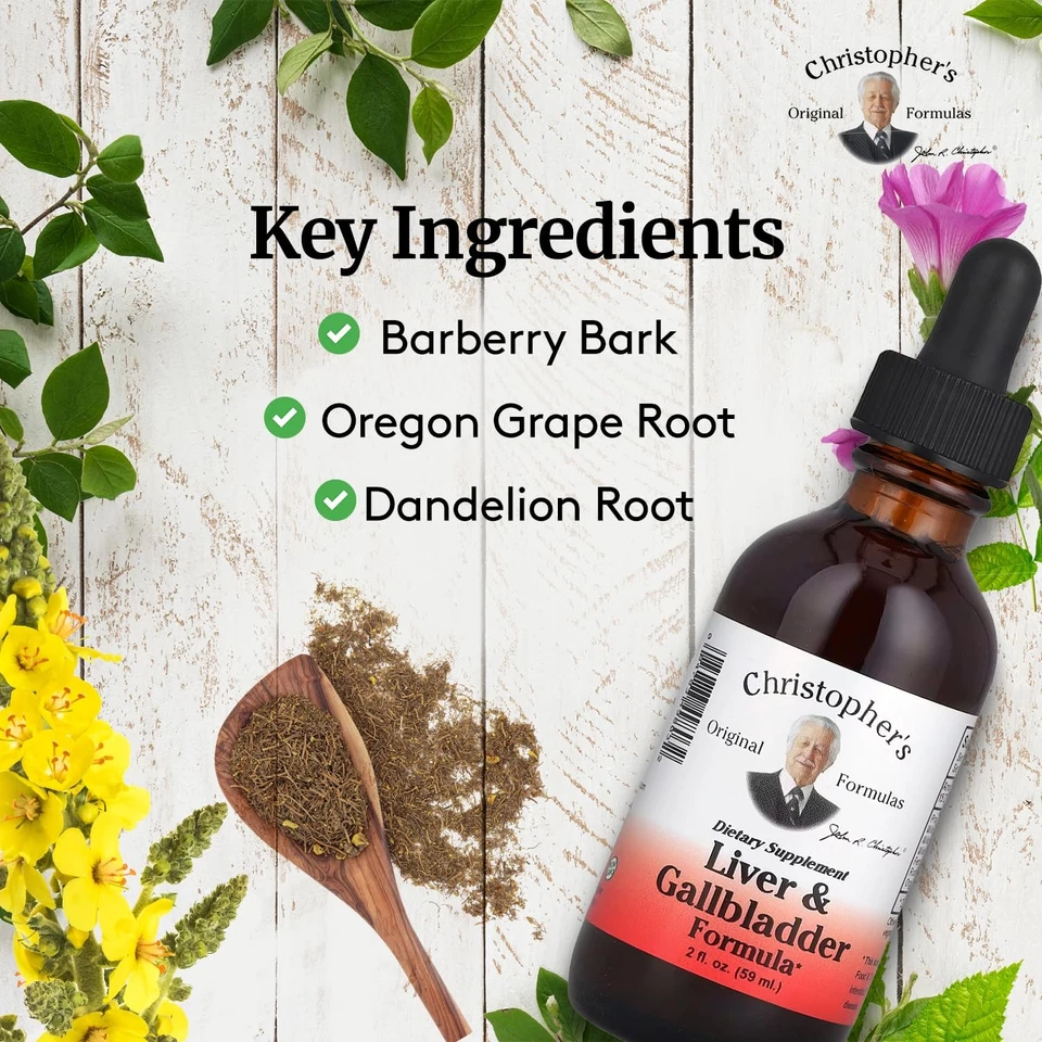 Christopher's Original Formulas Hígado y Visión Biliar Fórmula Suplemento Herbal... Foto 3 de 4
