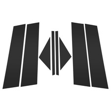 8 Pcs Door Pillar Window Trim For Mazda 3 Axela 2020-2024 Black