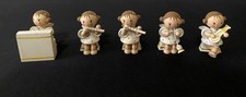ANGELI MUSICALI IN LEGNO DIPINTI A MANO Vintage | SET 5 PEZZI - SEVI