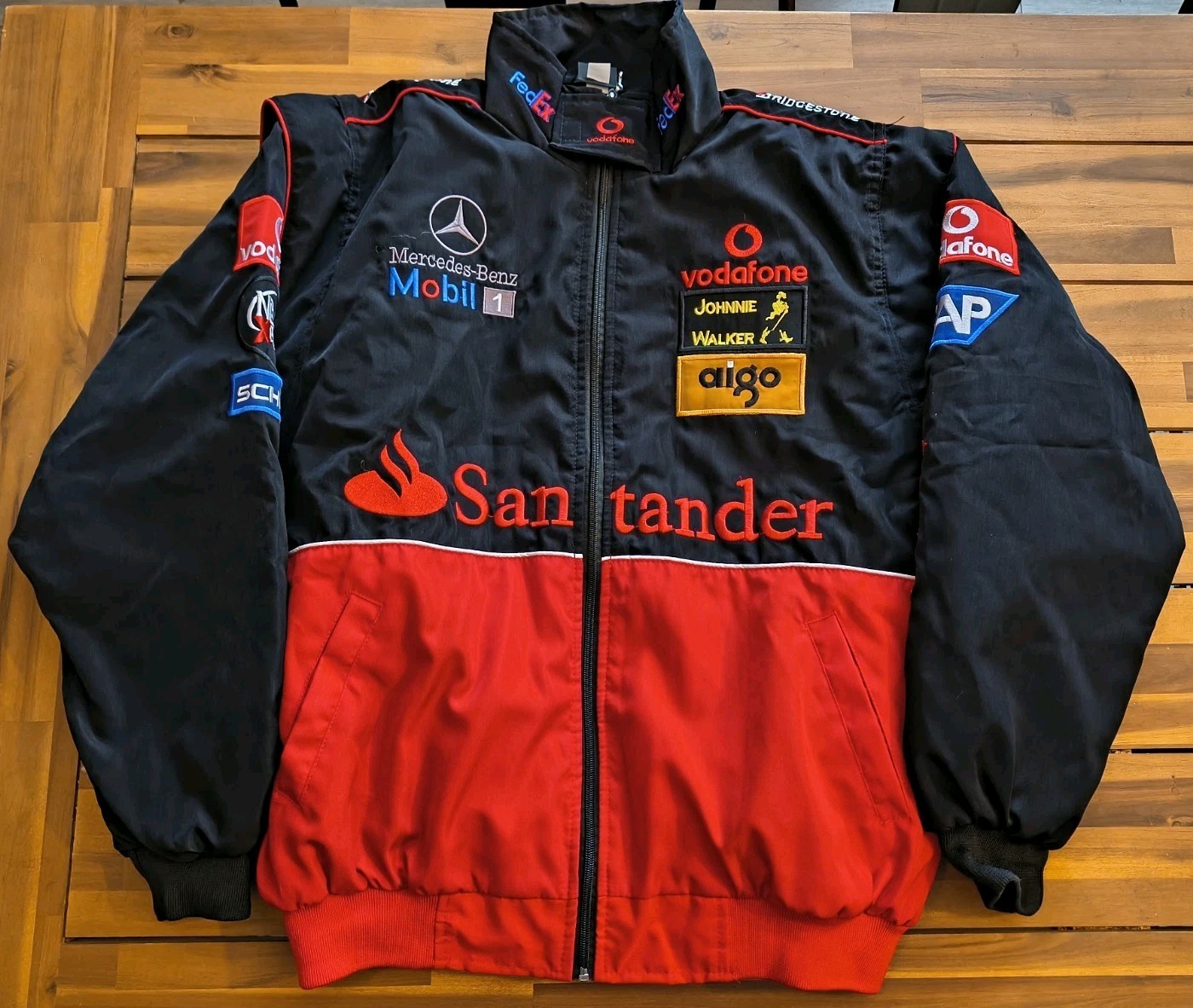 Купить Vintage Mercedes Benz Mclaren Santander Racing Jacket