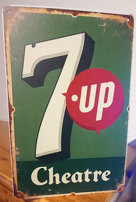 Blechschild alte 7up Werbung