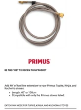 Primus Extension Hose 40”/100cm For Tupike - Kinjia - Kuchoma Backpacking Stoves