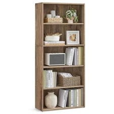 Custos Collection - Bookshelf, 5-Tier Bookcase, Book Shelf, Open Storage Shel...