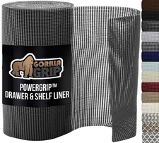 GORILLA GRIP powerGRIP Thick Strong Hold Non-Adhesive Drawer Shelf Cabinet Liner