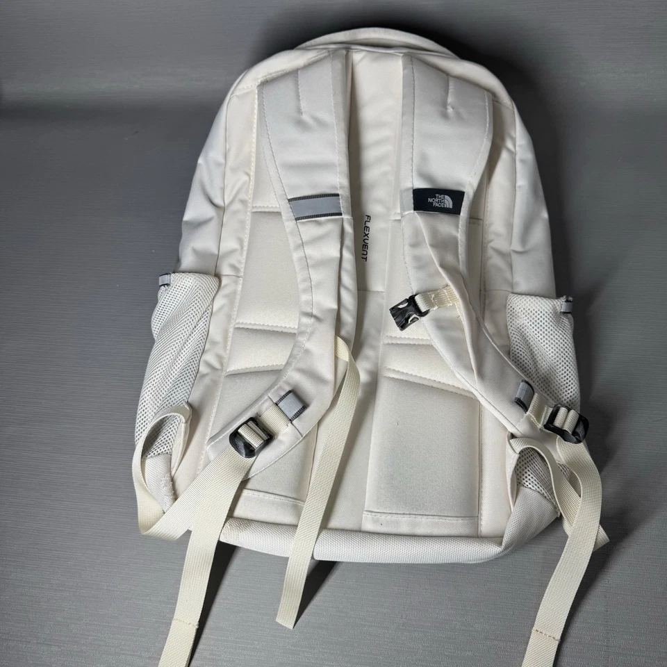 Mochila clássica The North Face Jester Luxe branca metálica ouro rosa - Imagem 3 de 4