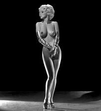 Vintage Photo 8.5x11   30095  Lovely Burlesque Stripper Harlow Angel