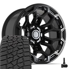 Df03 Black 18x9 Wheels 27565r18 At Tires Tpms Set 6x5.5 Fit Ram Chevy Gmc Df03 Black 18x9 Wheels 27565r18 At Tires Tpms Set 6x5.5 Fit Ram Chevy Gmc