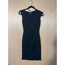 Versus Gianni Versace Sheath Dress Sleeveless Bodycon Black Dress IT 38
