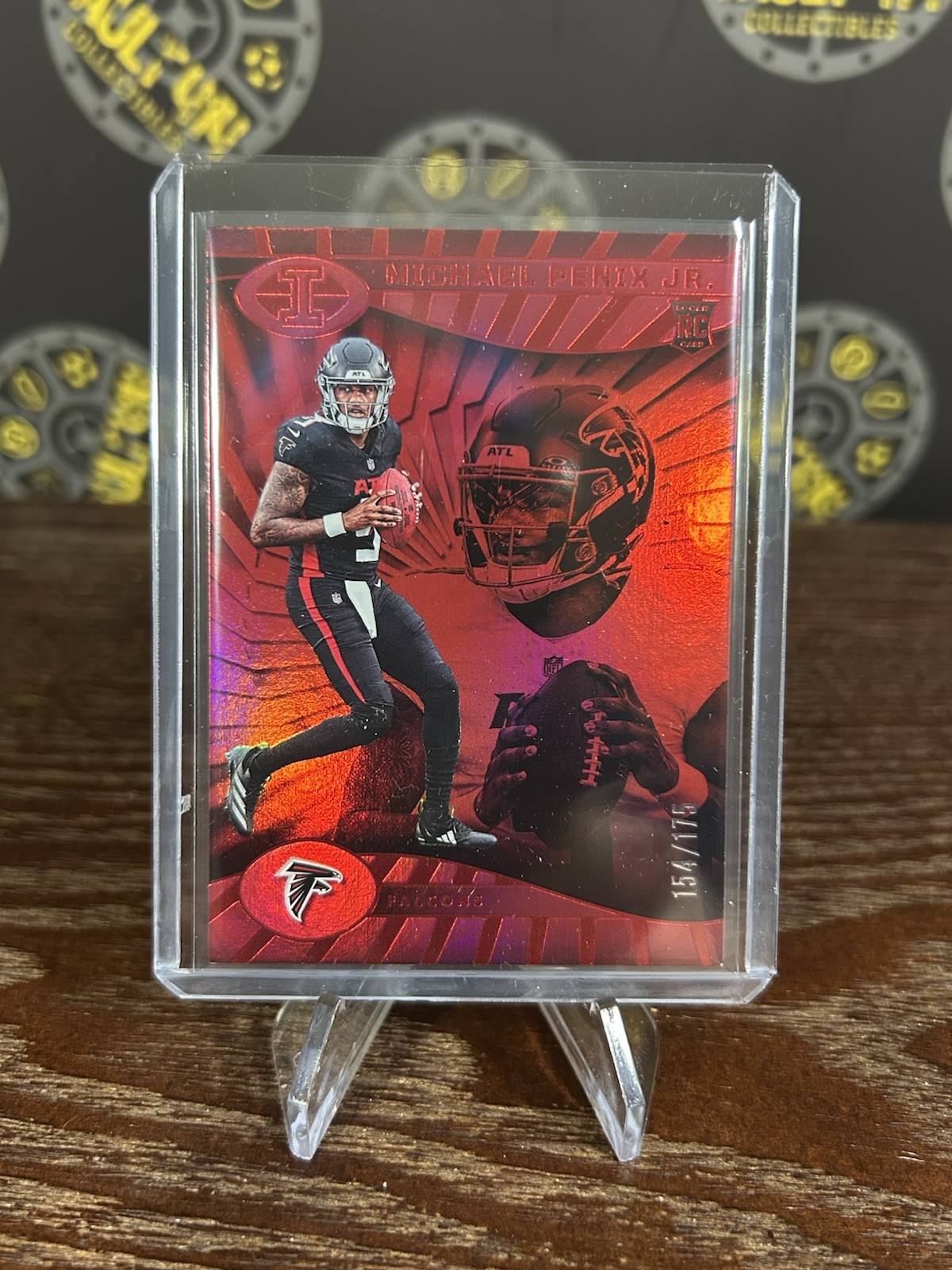 2024 Illusions Michael Penix Jr. #4 Trophy Collection Red /175 (RC) Falcons